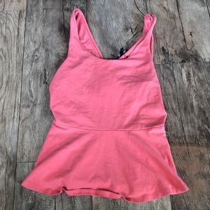 Peplum pink top